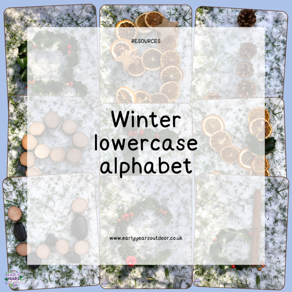 Winter lowercase nature alphabet
