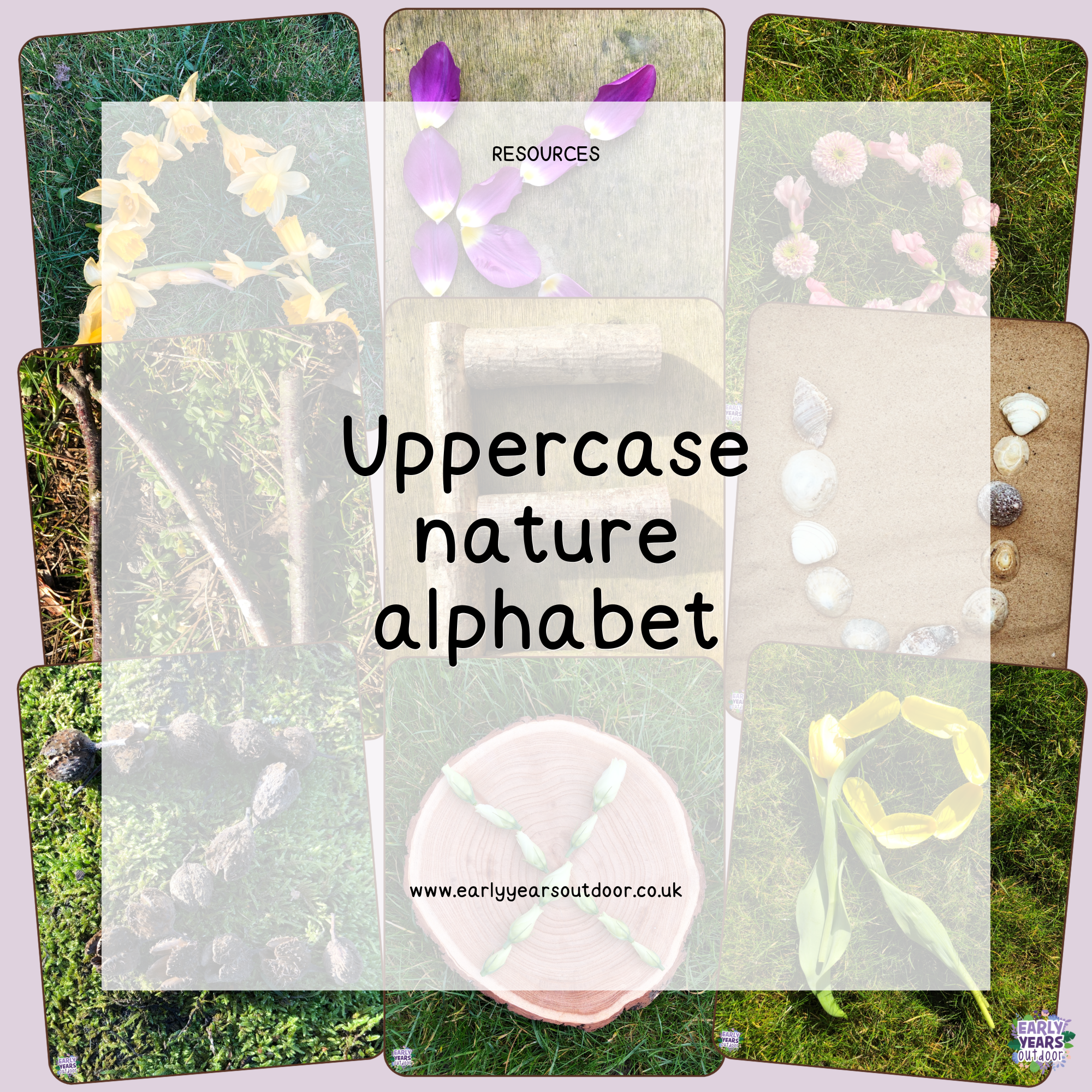 Uppercase nature alphabet