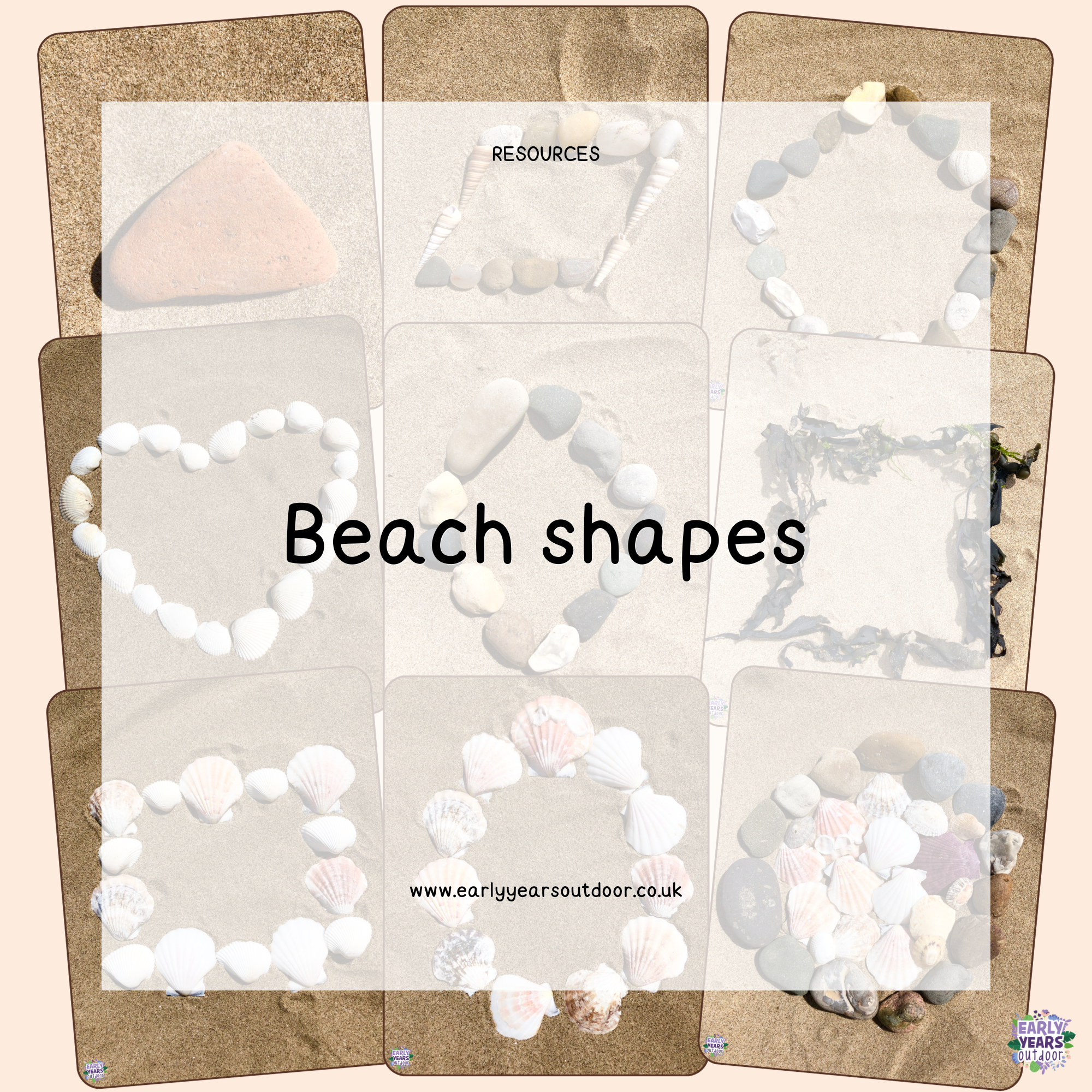 Beach themed shapes
