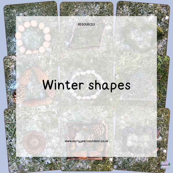 Winter nature themed shapes