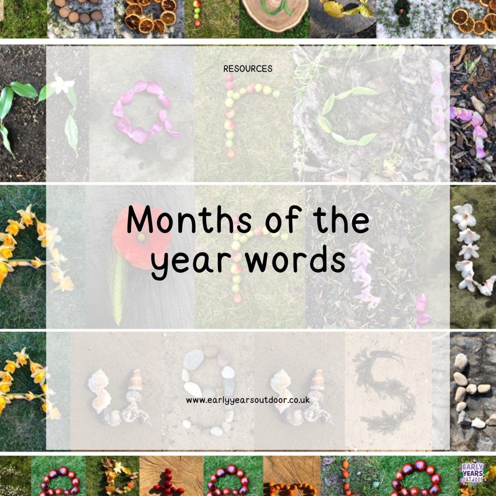 Months of the year words - Early Years Outdoor