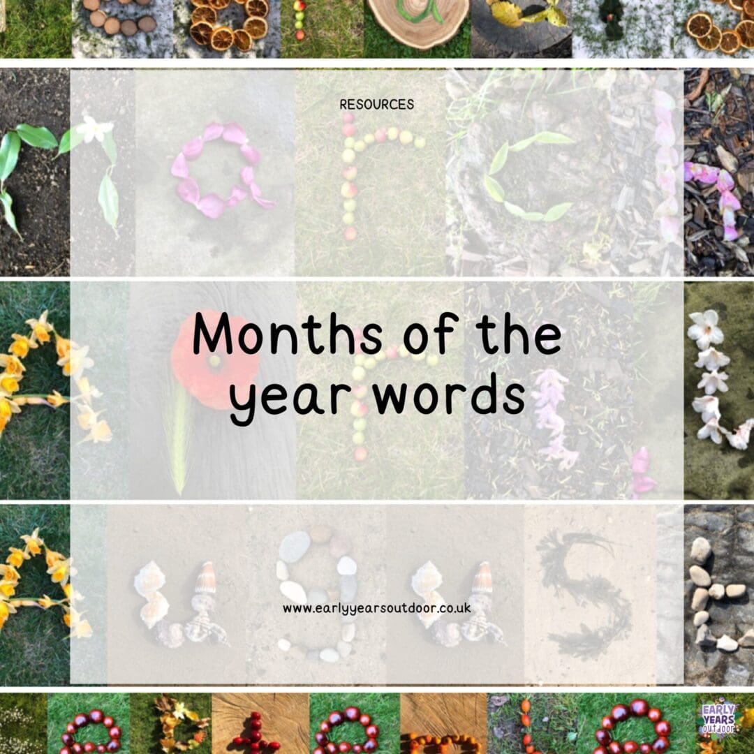 Months of the year words made from nature