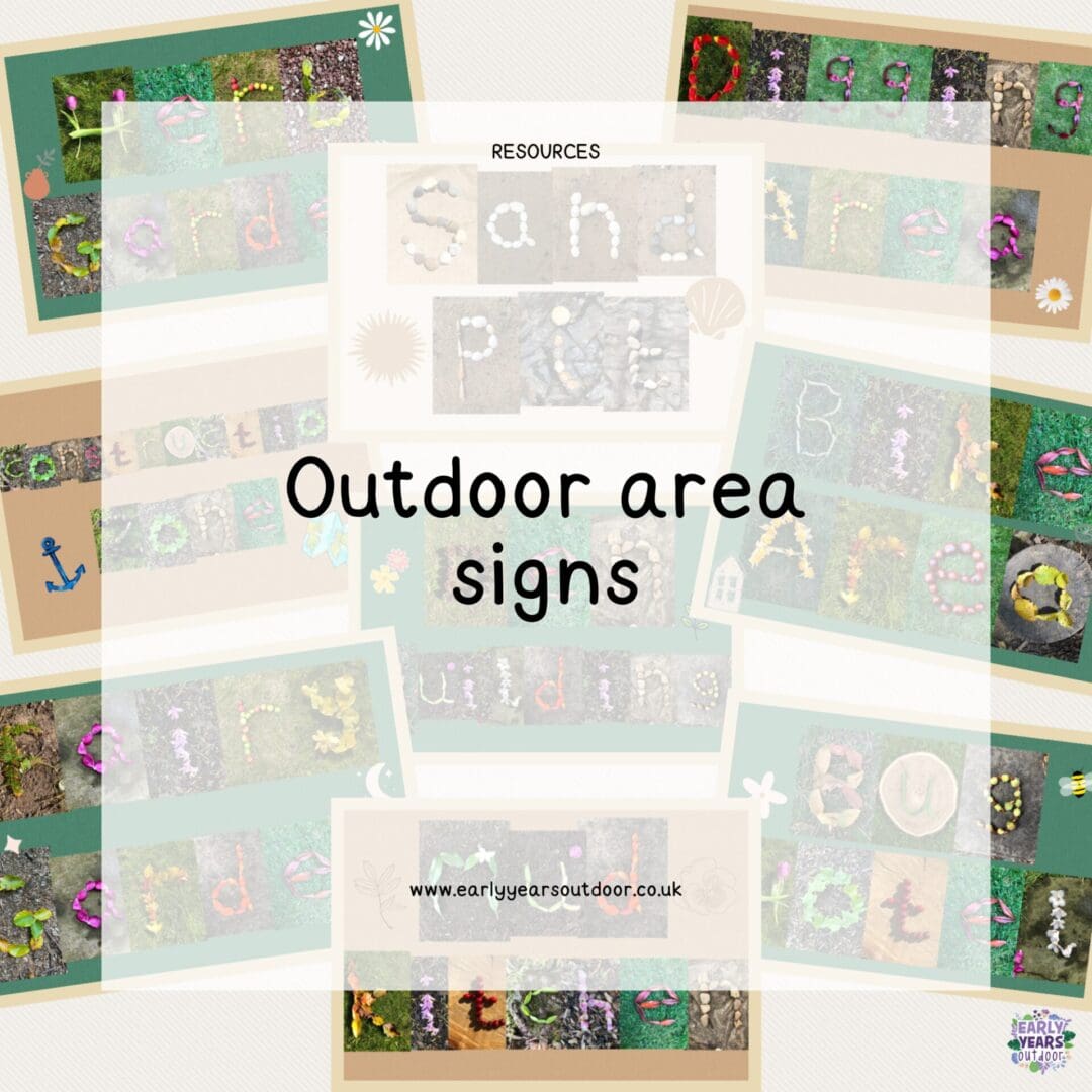 Nature themed outdoor area signs