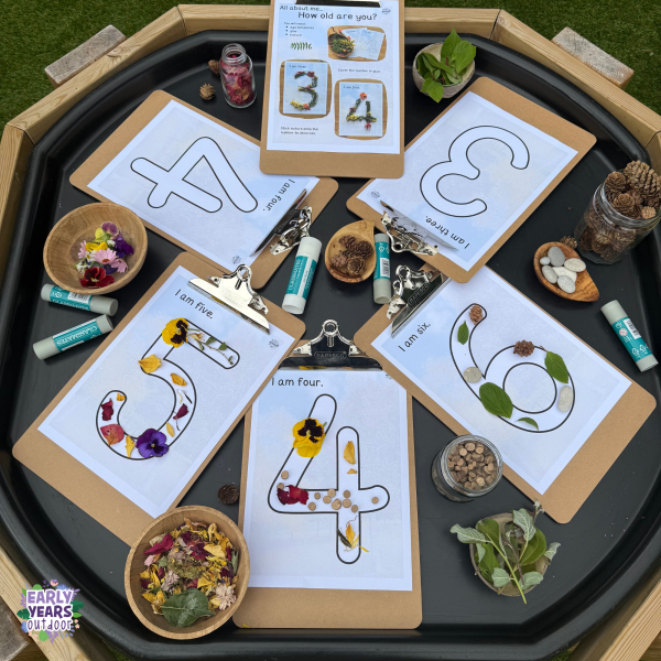 All about me nature activities tuff tray