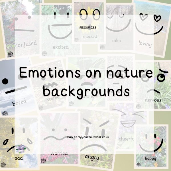 Emotions and faces on a nature background