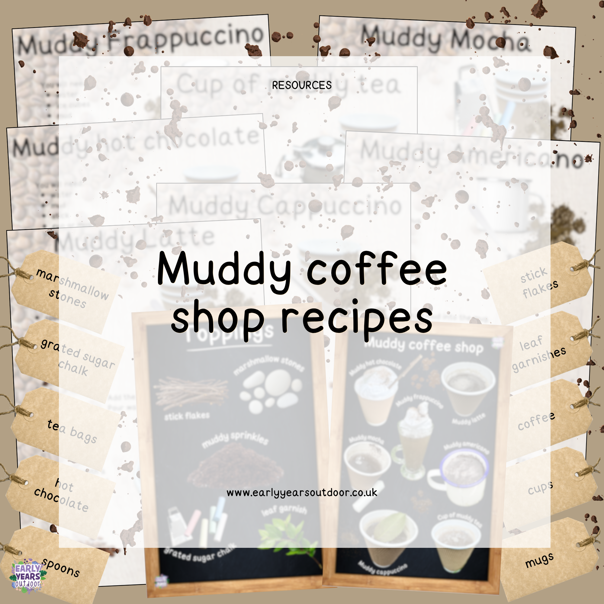 Muddy coffee shop recipes Muddy coffee shop recipes, labels and signs