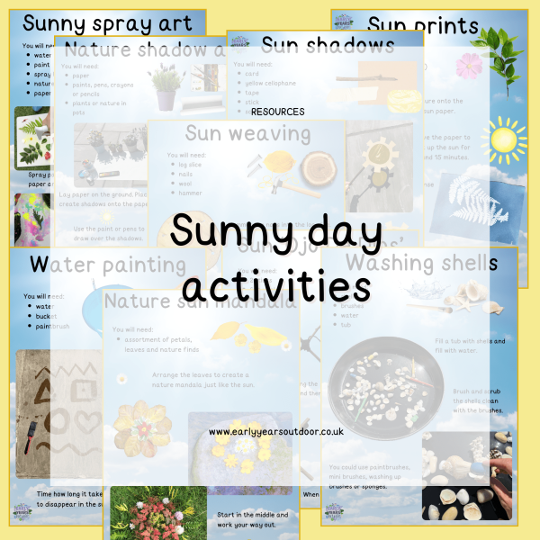 A set of activities to complete on a sunny day