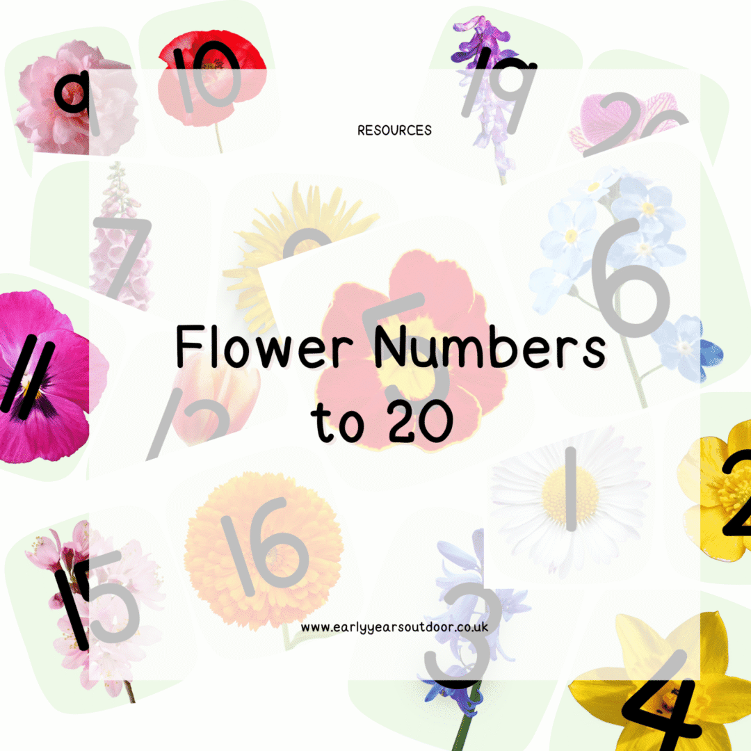 Flower images with numbers on