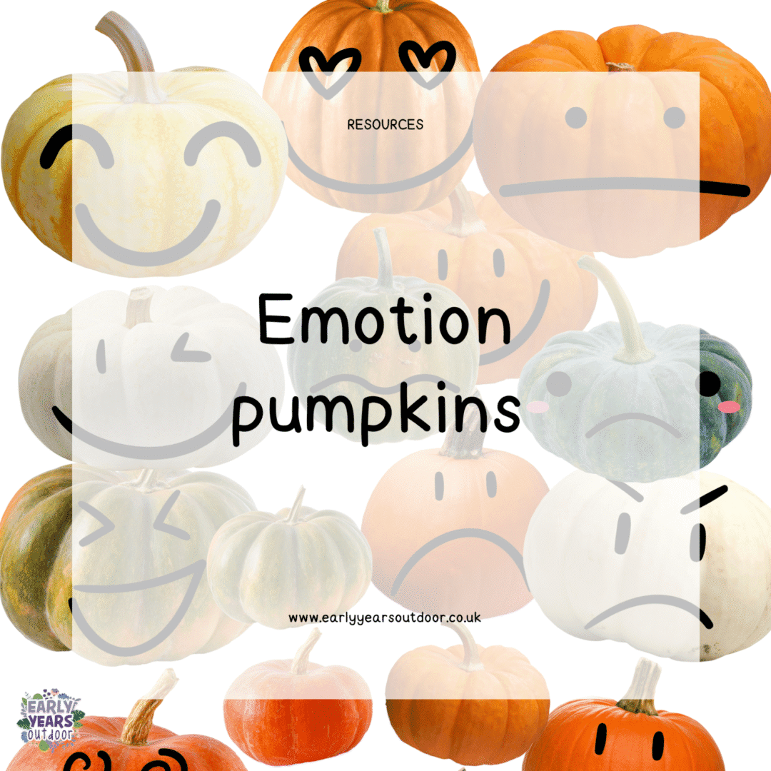 Pumpkins with emotion faces