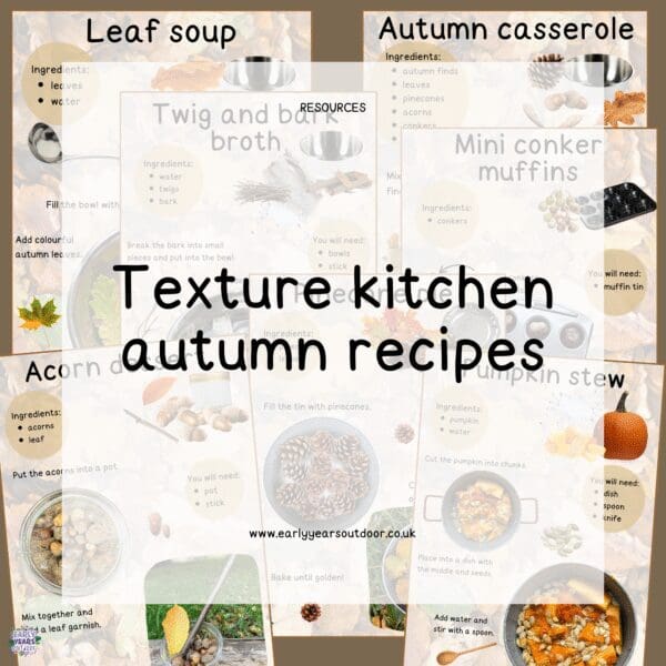 Recipes for the texture kitchen using autumn nature finds