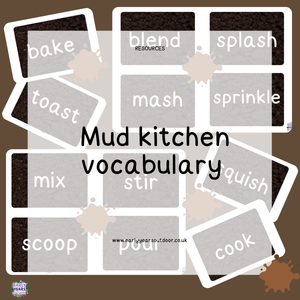 Mud kitchen vocabulary