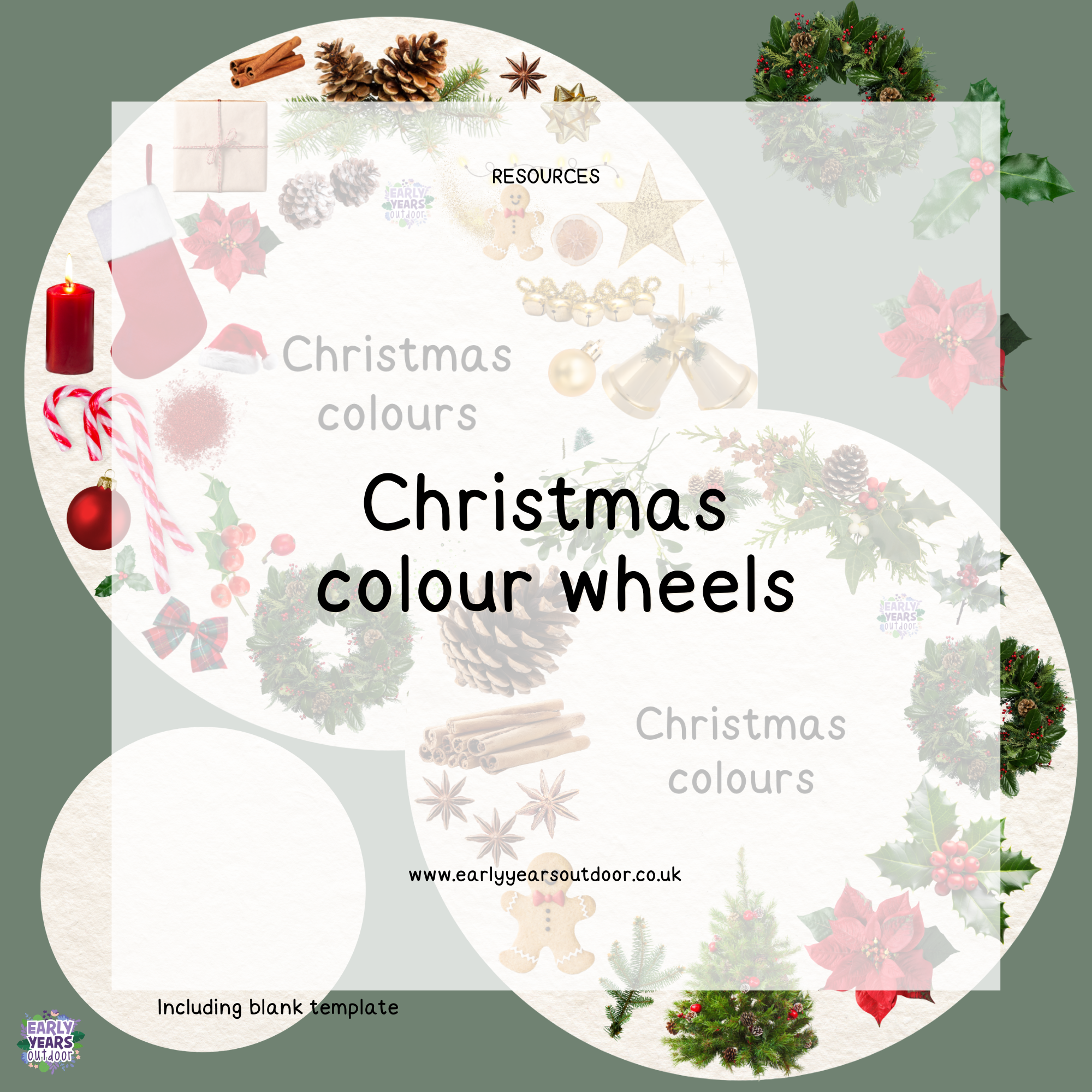 Christmas themed colour wheels