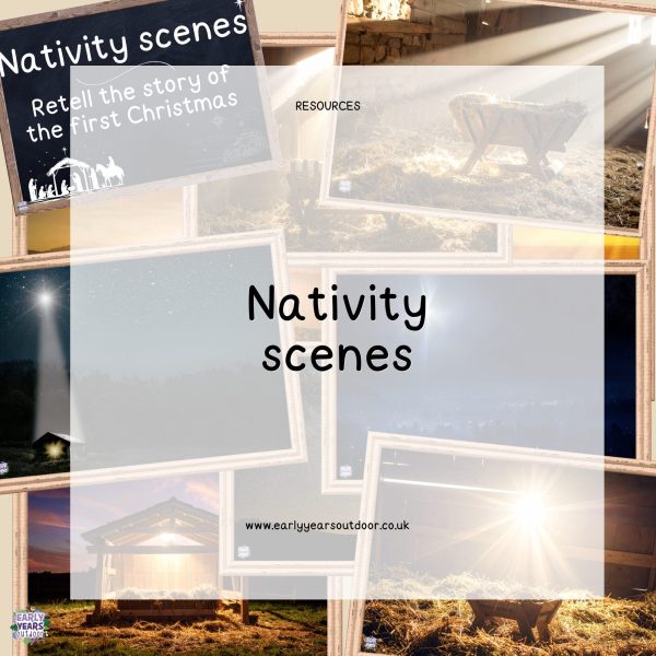 Nativity images and a sign