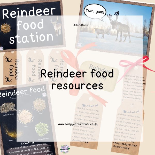 Reindeer food tags, resources and signs