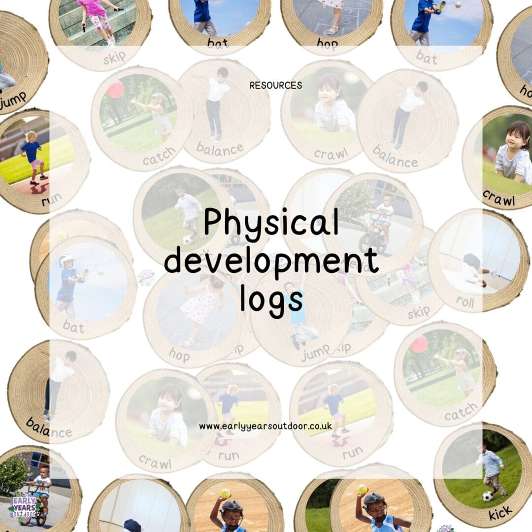 A set of logs with physical development actions