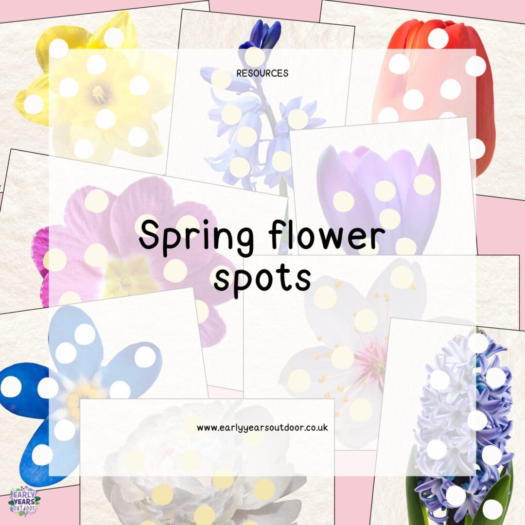 Spring flowers with spots