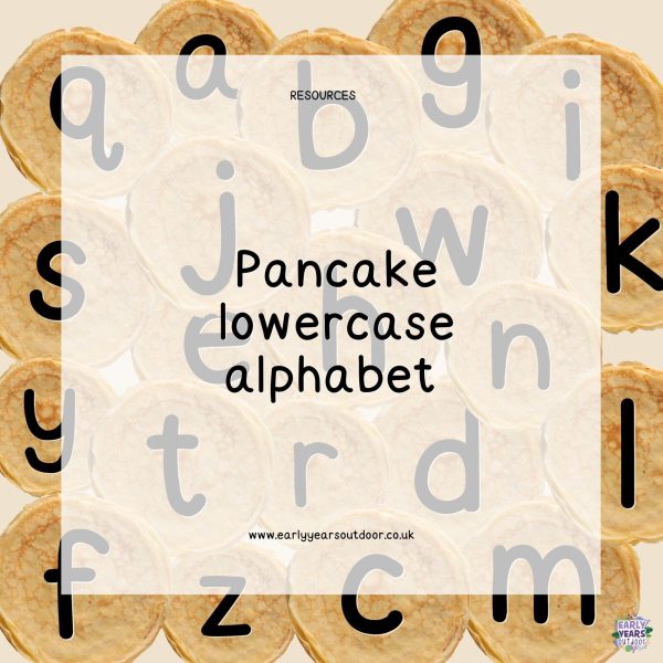 Lowercase alphabet on pancakes