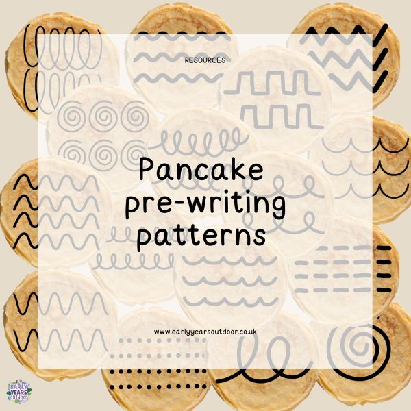 Pre-writing patterns on pancakes