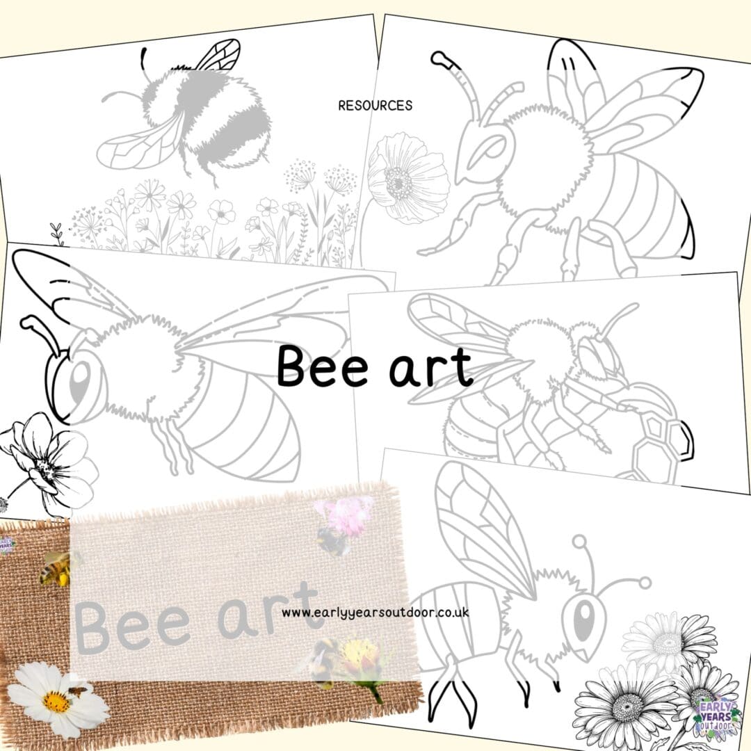 Bee images and outlines for art and a sign
