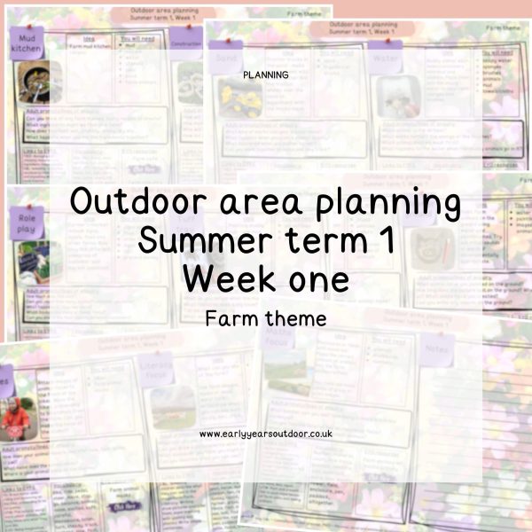 Outdoor area planning, summer 1, week 1