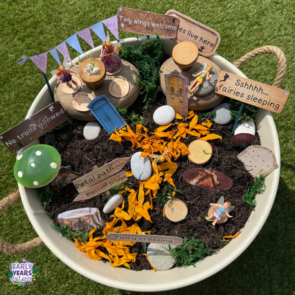 Fairy garden set up