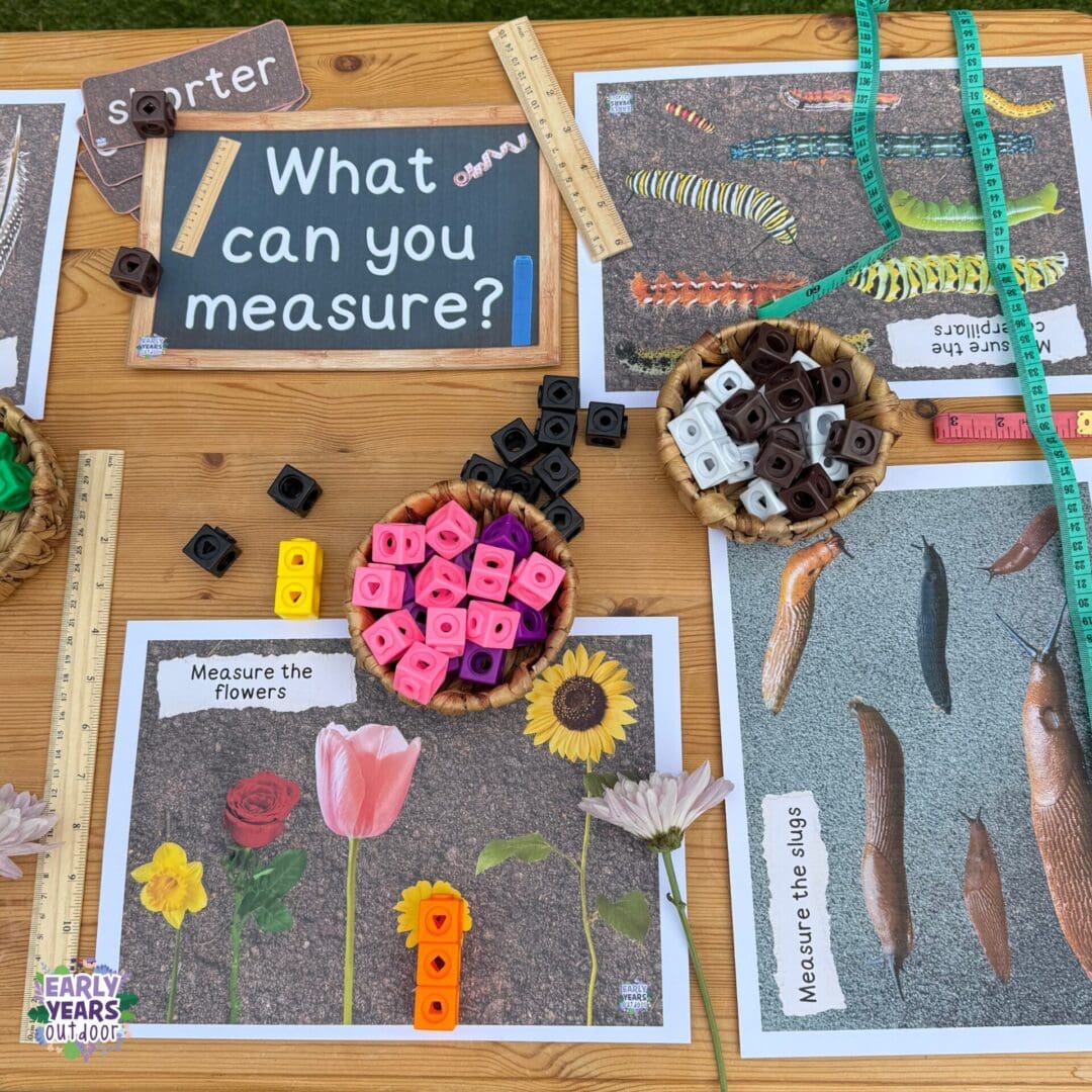 What can you measure? What can you measure resource with rulers, cubes, measuring tape, flowers and bricks