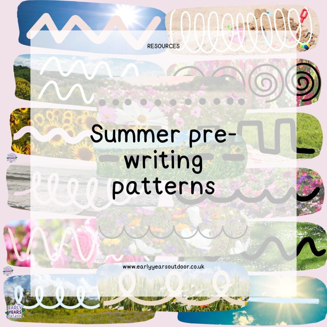 Summer themed pre-writing patterns