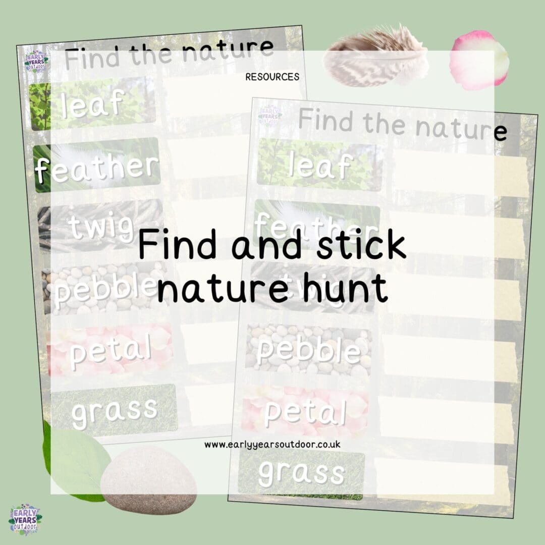 Find and stick nature hunt