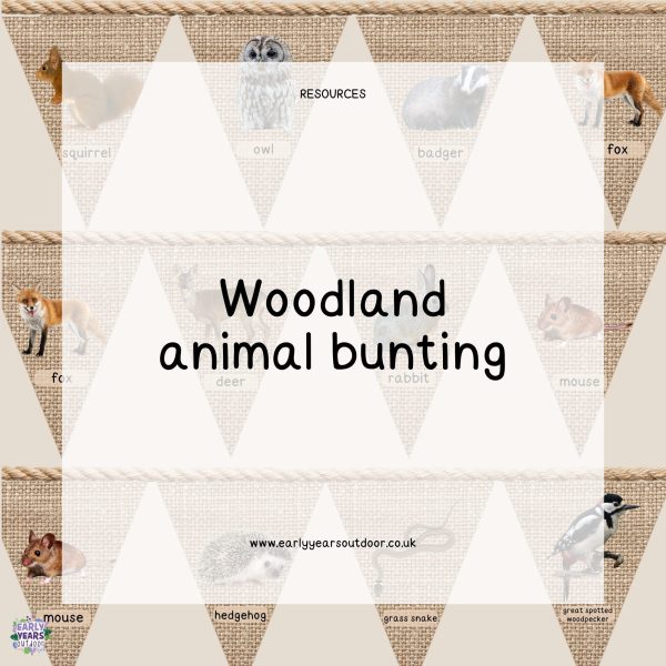 Woodland animal bunting