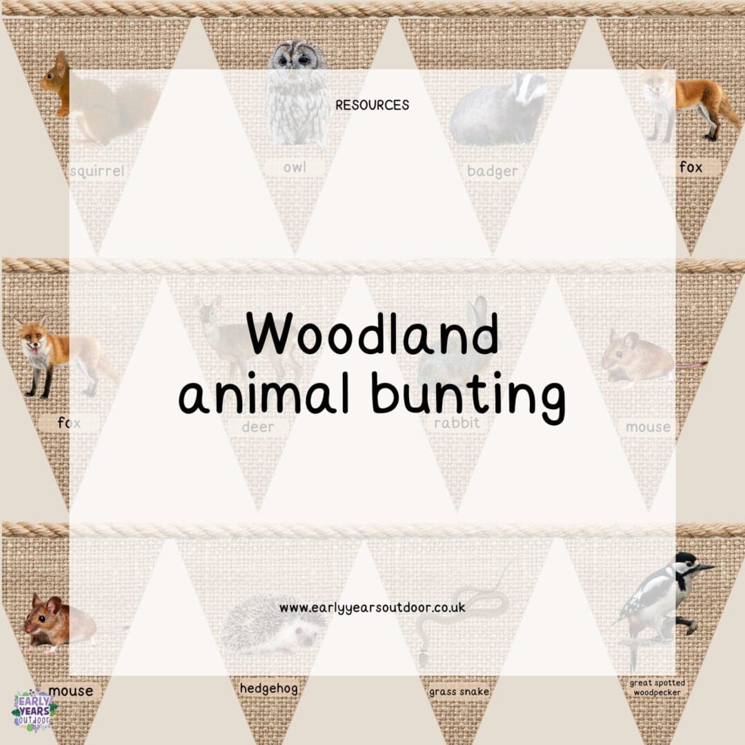 Woodland animal bunting