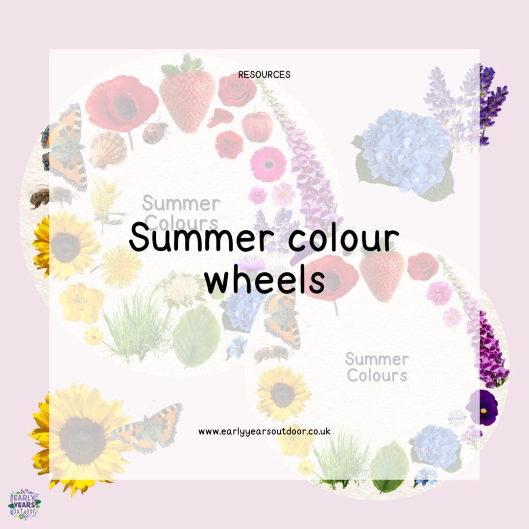 Summer colour wheel made with nature