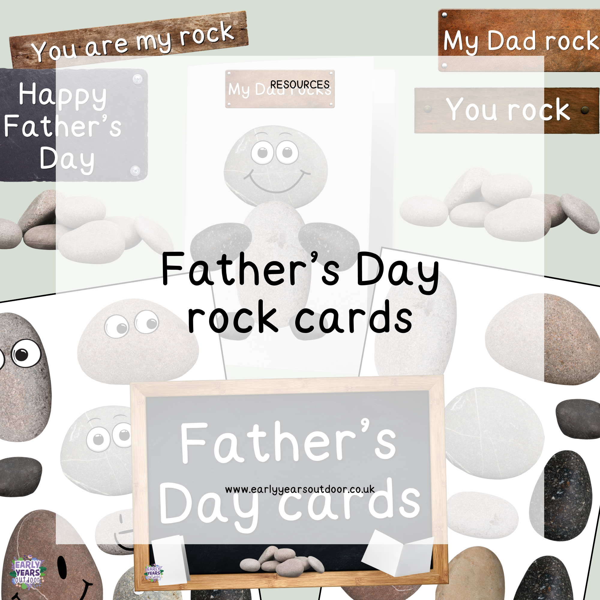 Father's Day rock cards