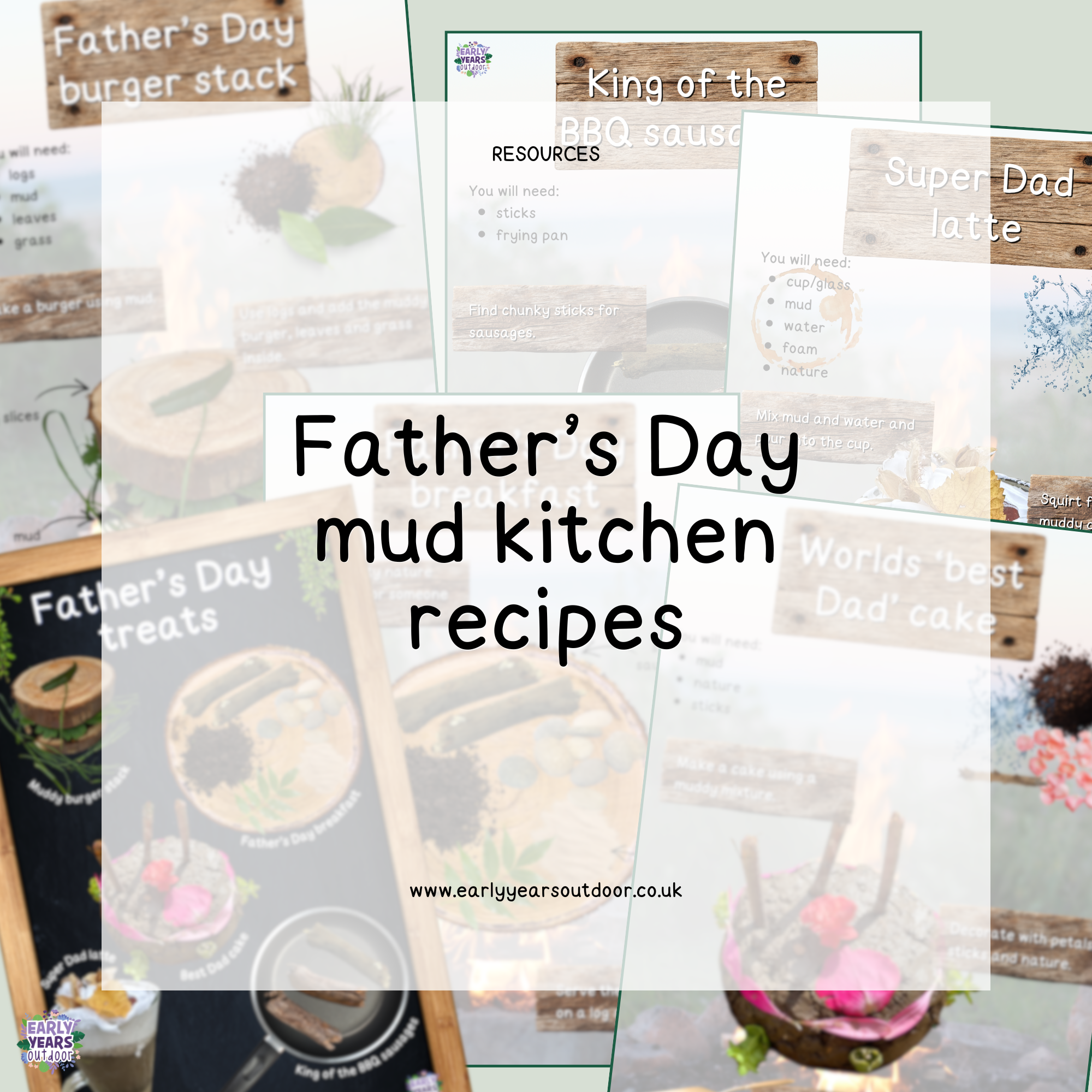 Father's Day mud kitchen recipes