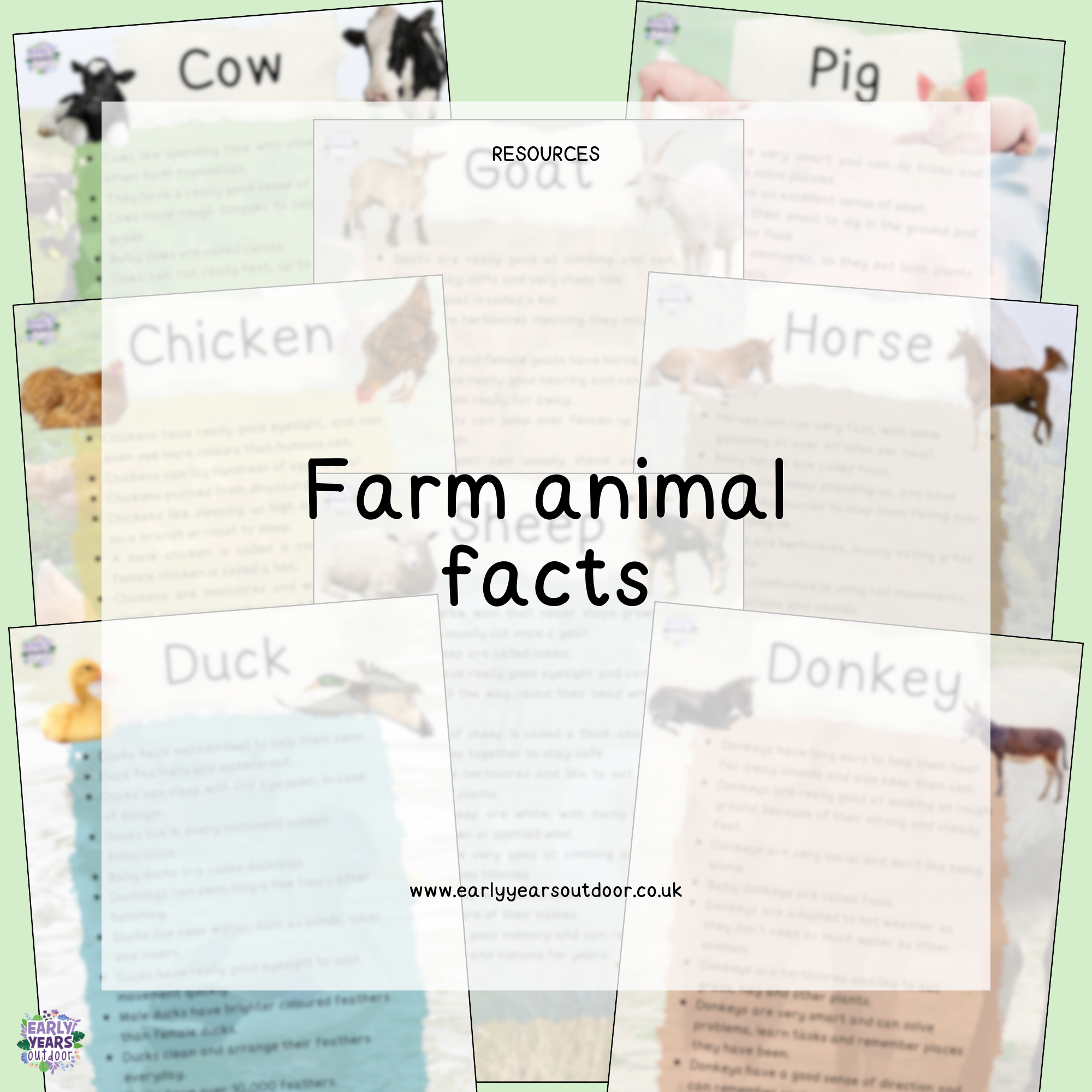 Farm animal fact sheets