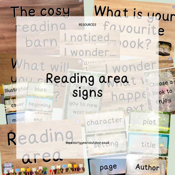 Reading area signs and labels