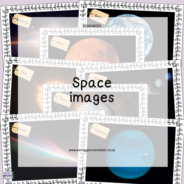 Space images with labels