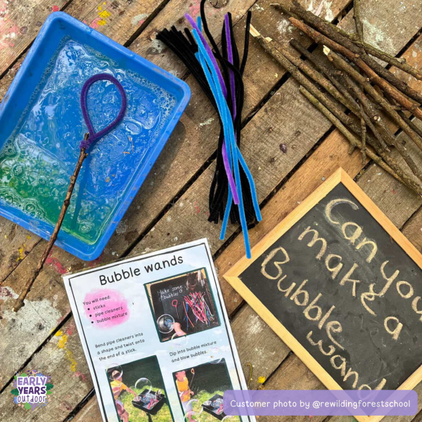 Nature bubble wand activity