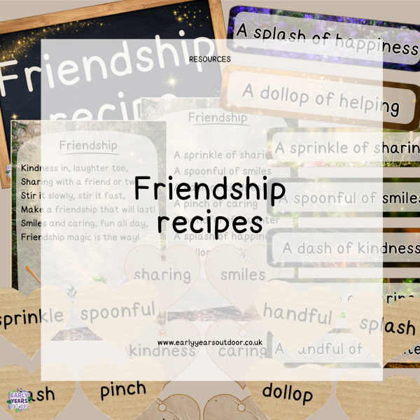 Friendship recipes labels and signs