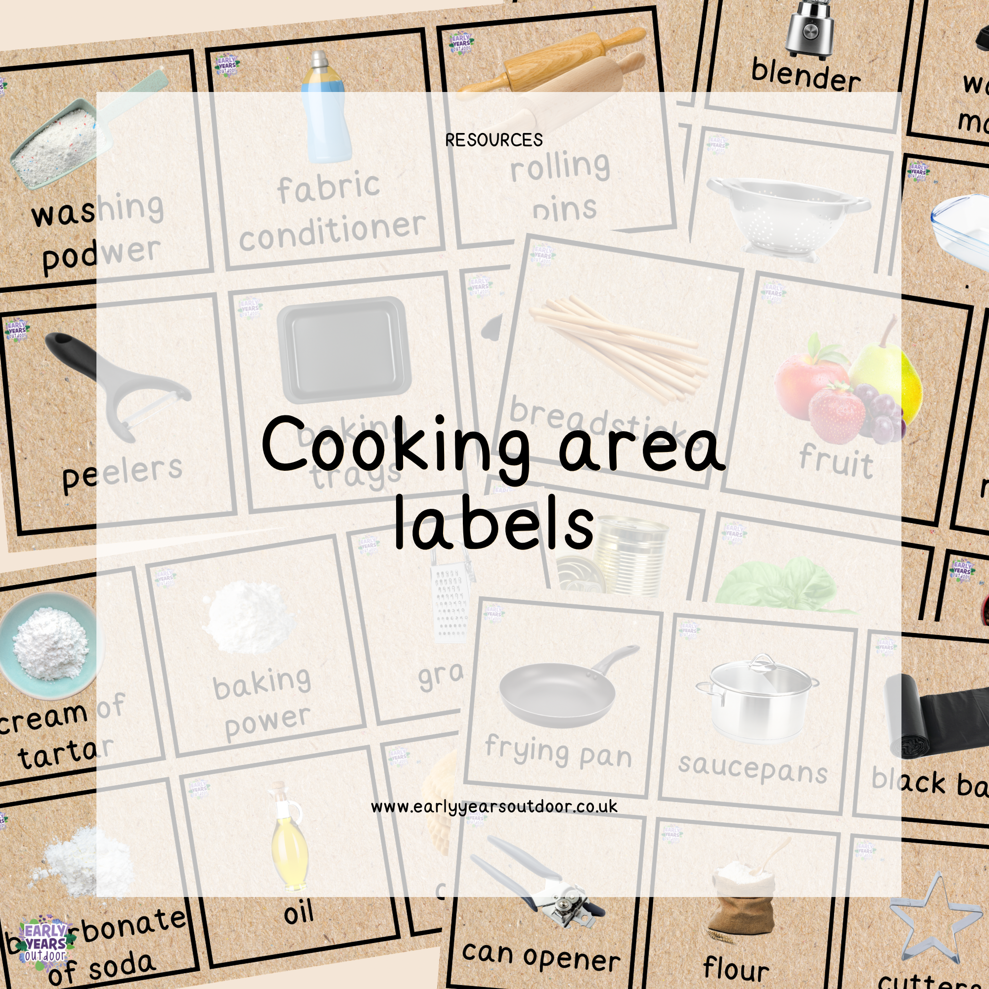 Cooking area labels